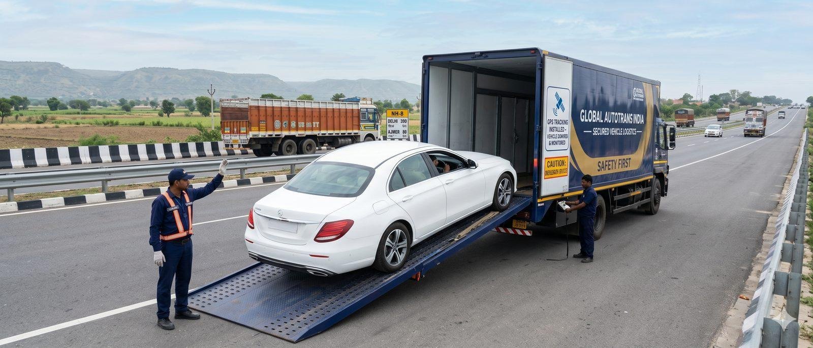 Professional Car Transport Services by Blue Dart